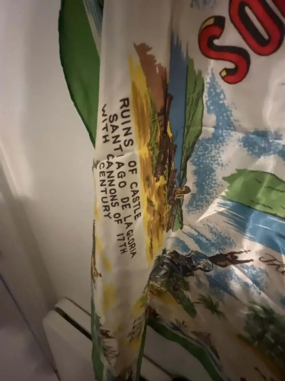 Vintage Souvenir of Panama Silk Scarf